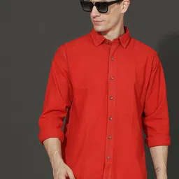 EPPE Men Smart Cutaway Collar Solid Denim Casual Shirt-picture-36