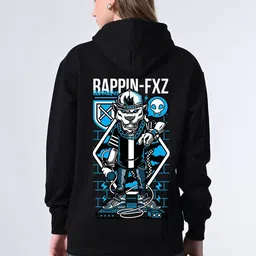 OWL MINK Women Printed Hooded Sweatshirt image 3