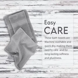 LOVIO STORE Grey & Charcoal Cotton 250 GSM Bath Towel image 2