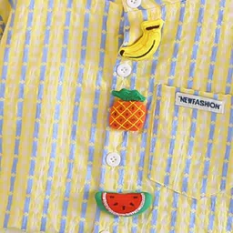 StyleCast x Revolte Boys Striped Band Collar Shirt With Trousers image 5