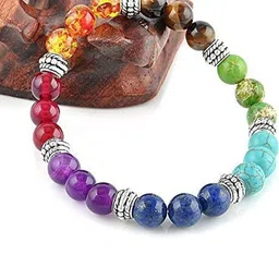 Divine souvenirs Unisex Artificial Beaded Elasticated Bracelet image 2