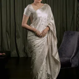 WOVENSTOCK Woven Design Zari Pure Silk Handloom Kanjeevaram Saree-picture-28