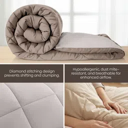 haus & kinder Beige & Grey AC Room 120 GSM Comforter image 4