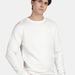 t-base Round Neck Long Sleeves Breathable Cotton Pullover Sweater image 5