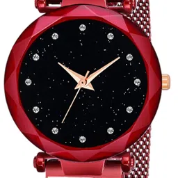 CSAMON Women Pack Of 2 Analogue Watch GR_379_Red_Sliver_12_Daimouns image 3