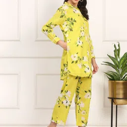 W Printed Pure Cotton Tunic With Trousers Co-Ords image 2