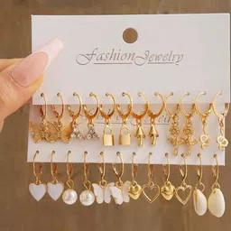 DressBerry Geometric Drop Earrings-image-24