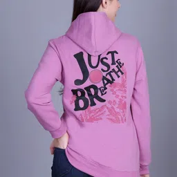Deefab Women Printed Hooded Sweatshirt image 5