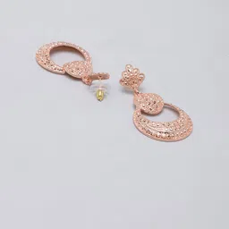 StyleCast Rose Gold-Plated Crescent Shaped Drop Earrings image 5