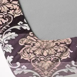 WEAVE AND DECOR Brown & Beige Floral 300 TC King Bedsheet with 2 Pillow Covers image 2