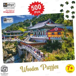 abyz Buddhist Temple, Busan, South Korea Wooden Jigsaw Puzzle 500 Pieces image 4