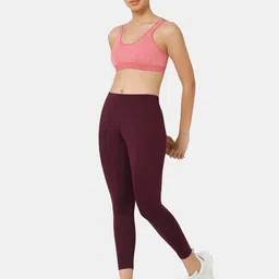 NAIDU HALL Full Coverage Non Padded Cut and Sew Cotton Workout Bra - All Day Comfort image 5