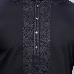 MAAHI FABS Mandarin Collar Thread Work Cotton Kurta image 2
