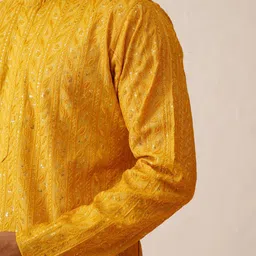 SOJANYA LUXE Ethnic Motifs Embroidered Mandarin Collar Sequined Straight Kurta image 2