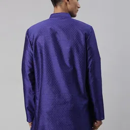 TATTVA Long Sleeves Mandarin Collar Thread Work Kurta image 5