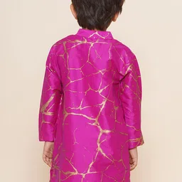 Sethukrishna Boys Abstract Printed Mandarin Collar Kurta image 4