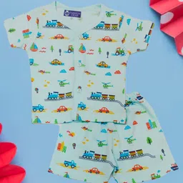 FASHION GRAB Unisex Kids Printed Shirt with Shorts-picture-28
