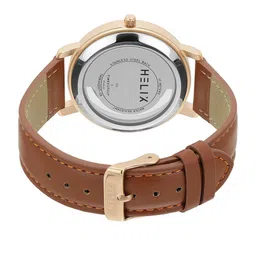 Helix Men Dial & Leather Straps Analogue Watch TW063HG00T image 5