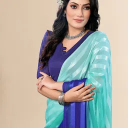 Moda Rapido Women Striped Satin Saree-image-29