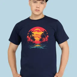 BRAWNY BATTLER Men Graphic Printed Regular Fit Round Neck Cotton T-shirt-picture-10