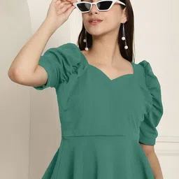 Metronaut Women Pack Of 2 Puff Sleeve Regular Top image 5