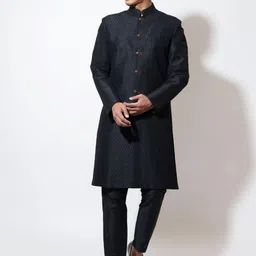VIVEK KARUNAKARAN Embroidered Long Sleeve Sherwani Set image 1