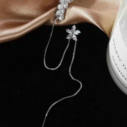 Vembley Silver-Plated Artificial stone Studded Ear Cuff image 3