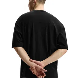 Fashnobic Men Graphic Printed Round Neck Cotton Oversized T-shirt image 2