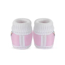 NESKA MODA Girls Butterfly Slip On Cotton Booties image 3