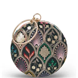 ARTKLIM Embroidered Shoulder Strap Box Clutch image 4