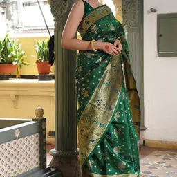 KALINI Woven Design Zari Kanjeevaram Saree image 5