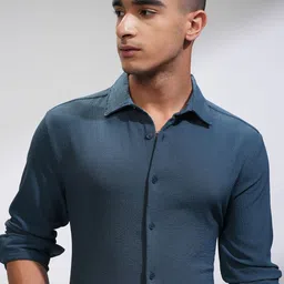 HIGHLANDER Men Comfort Slim Fit Opaque Casual Shirt-image-40