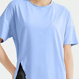 LULU & SKY Activewear Slit Tee Top & Layered Shorts Co-Ords image 2