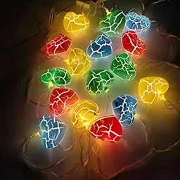 KAVYARA Blue & Pink Printed Heart Shaped Acrylic String Lights image 2