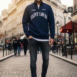 YONGE Men Printed Sweatshirt image 4