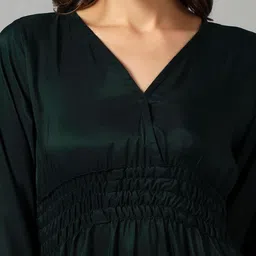 Femvy V-Neck Tiered Fit & Flare Midi Dress image 2