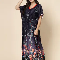 CHUI MUI Women Printed Maxi Kaftan Nightdress-picture-23