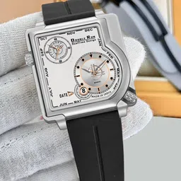 DOUBLERUN Men Patterned Dial & Straps Analogue Multi Function Watch H05N34026 image 5