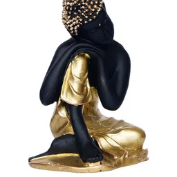 ROYALBOX Black And Gold Toned Buddha Idol Showpiece image 2