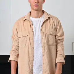 poe Topaz - Heavy Corduroy Overshirt - Beige-picture-37