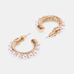 Forever Glam by Pantaloons Circular Half Hoop Earrings-image-99
