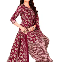 shree jeenmata collection Printed Pure Cotton Unstitched Dress Material-picture-21