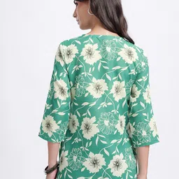 Anouk Rustic Floral Printed V-Neck Straight Kurti image 5