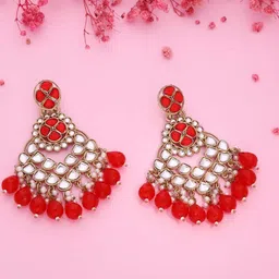 Anouk Women Gold-Plated Brass Drop Earrings-picture-31