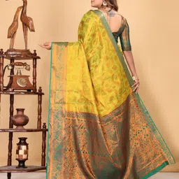 jayant creation Woven Design Zari Banarasi Saree image 3