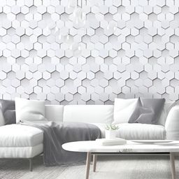 INDIAN ROYALS Grey 3D Hexagonal Pattern Peel & Stick Waterproof Wallpaper-picture-36