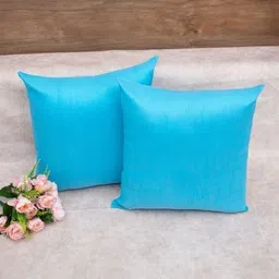 RoyalDeco Blue Set of 2 Square Cushion Covers image 1