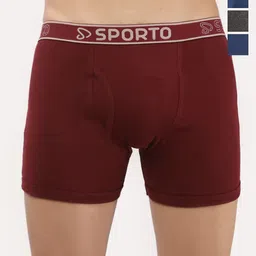 Sporto by Macho Pack Of 4 Mid-Rise Long Trunks-picture-0