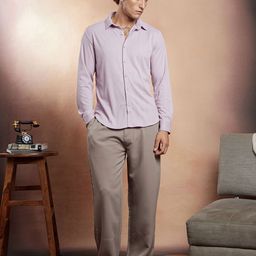 Campus Sutra Waffle-Cross Stitch Self Design Comfort Regular Fit Casual Shirt-picture-36