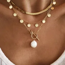 Arzonai Gold-Toned Metal Necklace-picture-16